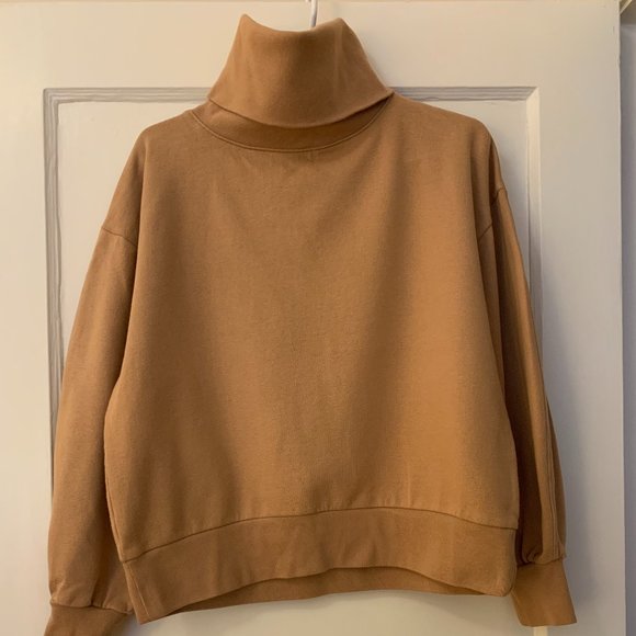 GAP Tops - Womens, Camel Brown Turtle Neck Sweat Shirt